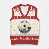 Mallorca Spain 2026 Total Solar Eclipse V-Neck Knit Sweater Vest Sailing Cruise Totality Sail Explore Experience Travel Souvenir
