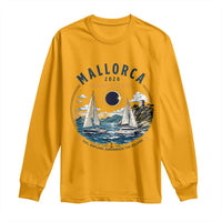 Mallorca Spain 2026 Total Solar Eclipse Long Sleeve Shirt Sailing Cruise Totality Sail Explore Experience Travel Souvenir