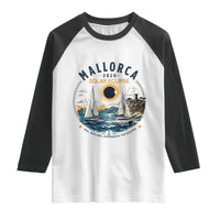 Mallorca Spain 2026 Total Solar Eclipse Raglan Shirt Sailing Cruise Totality Sail Explore Experience Travel Souvenir
