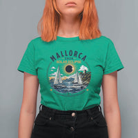 Mallorca Spain 2026 Total Solar Eclipse T Shirt For Women Sailing Cruise Totality Sail Explore Experience Travel Souvenir