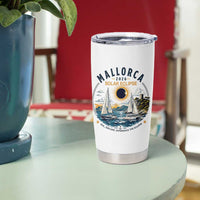 Mallorca Spain 2026 Total Solar Eclipse Tumbler Cup Sailing Cruise Totality Sail Explore Experience Travel Souvenir