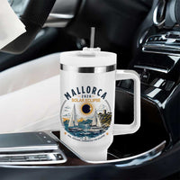 Mallorca Spain 2026 Total Solar Eclipse Tumbler With Handle Sailing Cruise Totality Sail Explore Experience Travel Souvenir