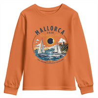 Mallorca Spain 2026 Total Solar Eclipse Youth Sweatshirt Sailing Cruise Totality Sail Explore Experience Travel Souvenir