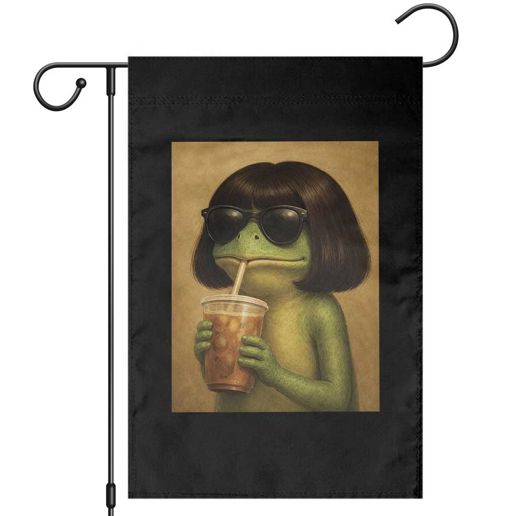Funny Frog Bob Haircut Renaissance Painting Meme Garden Flag