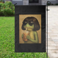 Funny Frog Bob Haircut Renaissance Painting Meme Garden Flag