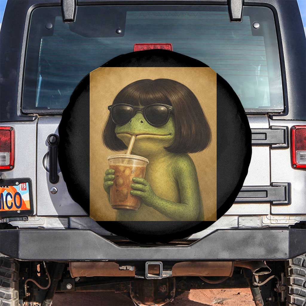 Funny Frog Bob Haircut Renaissance Painting Meme Spare Tire Cover