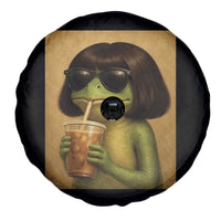 Funny Frog Bob Haircut Renaissance Painting Meme Spare Tire Cover