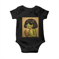Funny Frog Bob Haircut Renaissance Painting Meme Baby Onesie