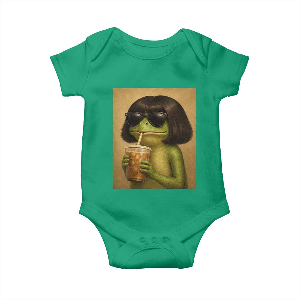 Funny Frog Bob Haircut Renaissance Painting Meme Baby Onesie