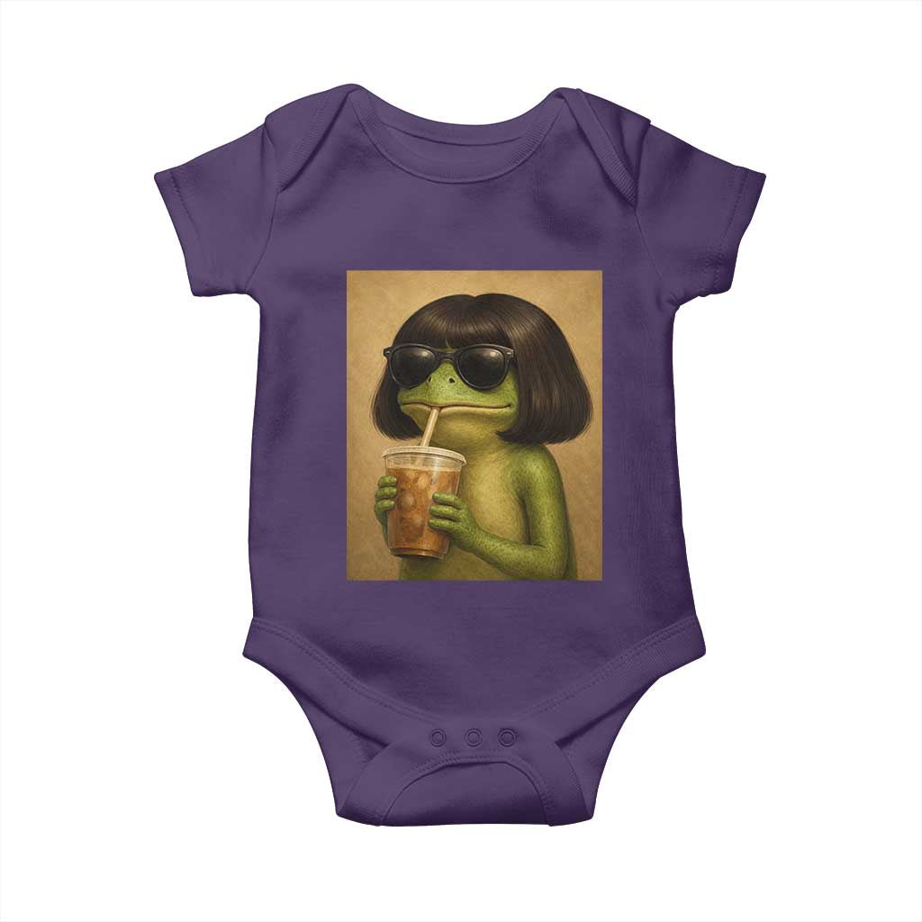 Funny Frog Bob Haircut Renaissance Painting Meme Baby Onesie