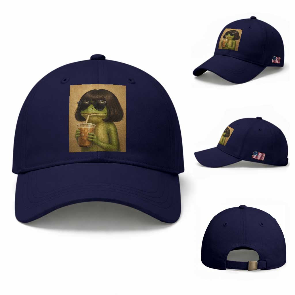 Funny Frog Bob Haircut Renaissance Painting Meme Baseball Cap
