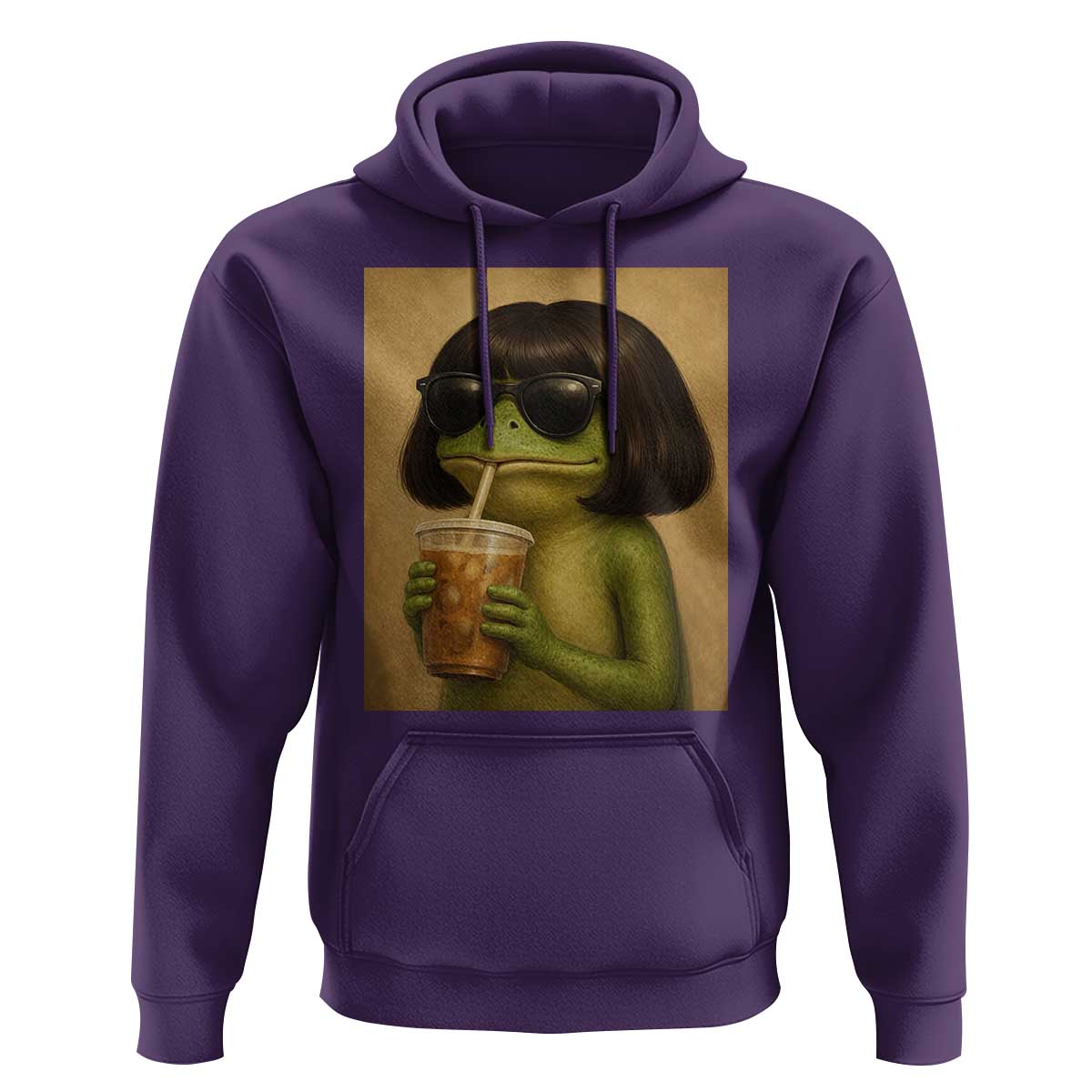 Funny Frog Bob Haircut Renaissance Painting Meme Hoodie
