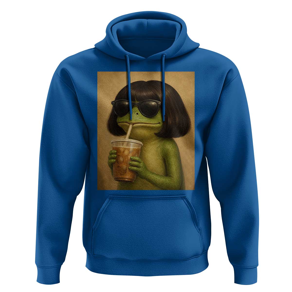 Funny Frog Bob Haircut Renaissance Painting Meme Hoodie