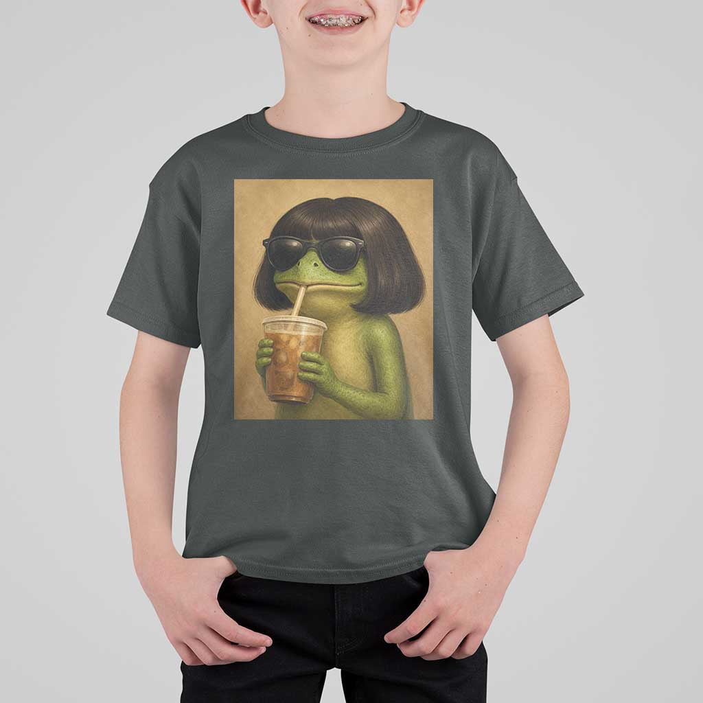 Funny Frog Bob Haircut Renaissance Painting Meme T Shirt For Kid
