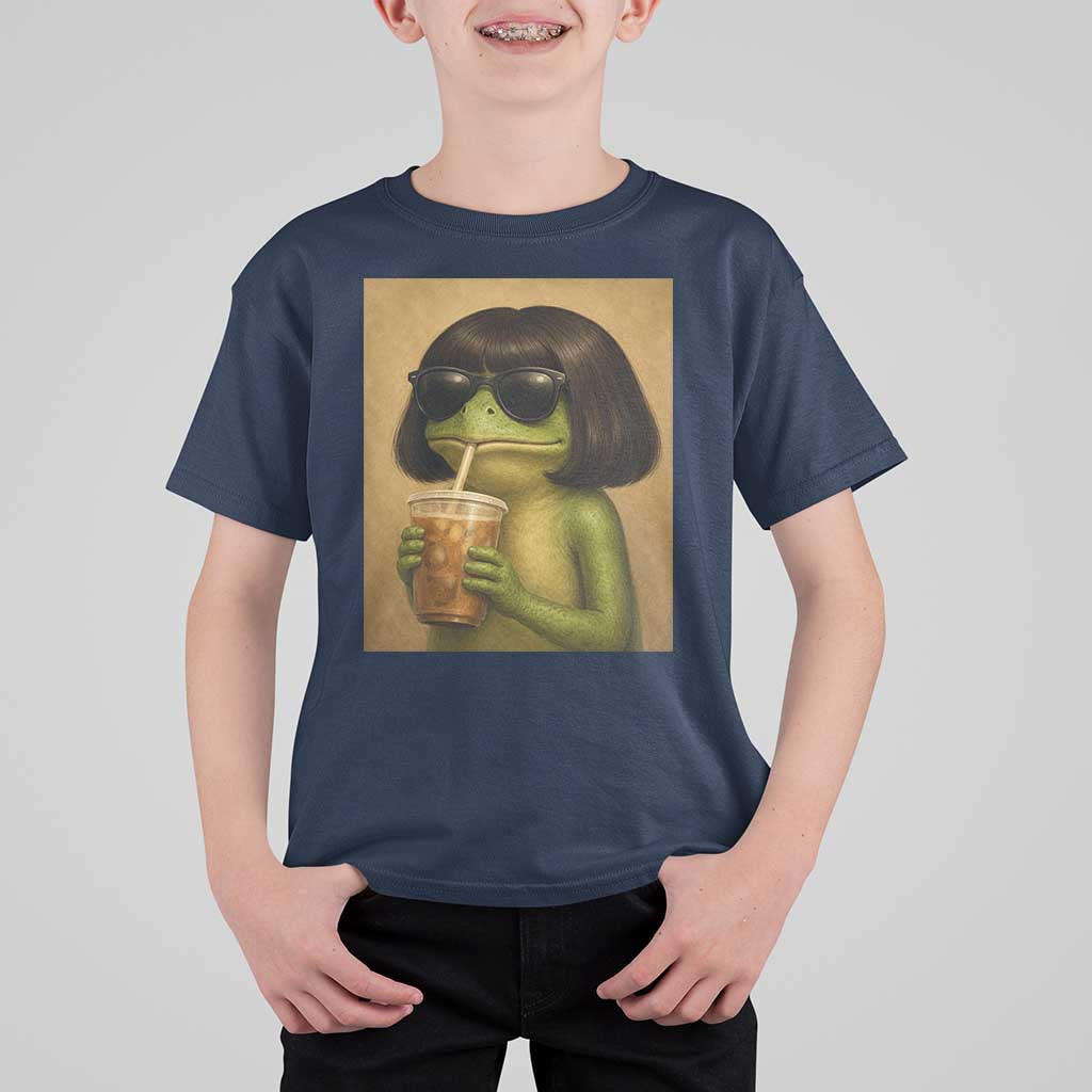 Funny Frog Bob Haircut Renaissance Painting Meme T Shirt For Kid