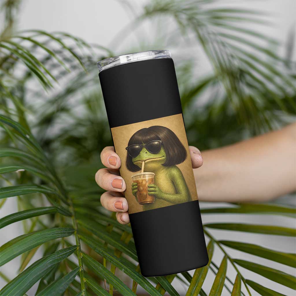 Funny Frog Bob Haircut Renaissance Painting Meme Skinny Tumbler