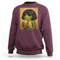 Funny Frog Bob Haircut Renaissance Painting Meme Sweatshirt