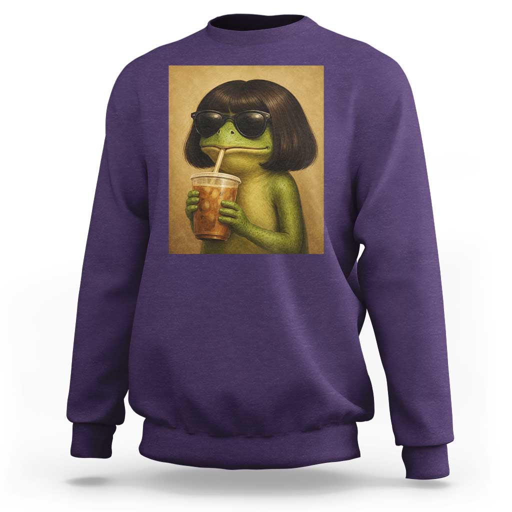 Funny Frog Bob Haircut Renaissance Painting Meme Sweatshirt