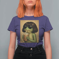 Funny Frog Bob Haircut Renaissance Painting Meme T Shirt For Women