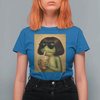 Funny Frog Bob Haircut Renaissance Painting Meme T Shirt For Women