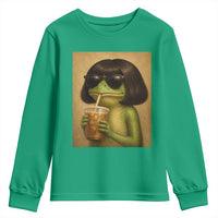 Funny Frog Bob Haircut Renaissance Painting Meme Youth Sweatshirt