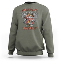 Western Skull Sweatshirt Somebody Save Me From Myself Country Music Western Retro - Wonder Print Shop