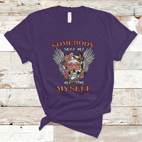 Western Skull T Shirt Somebody Save Me From Myself Country Music Western Retro - Wonder Print Shop