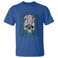 Retro Western Skull T Shirt Somebody Save Me From Myself Country Music - Wonder Print Shop