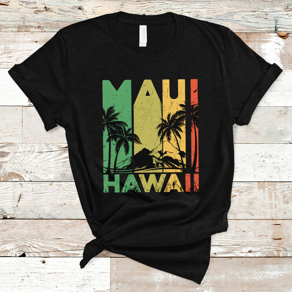 Maui Hawaii Pray For Maui Strong Hawaii Strong Retro T Shirt - Wonder Print Shop