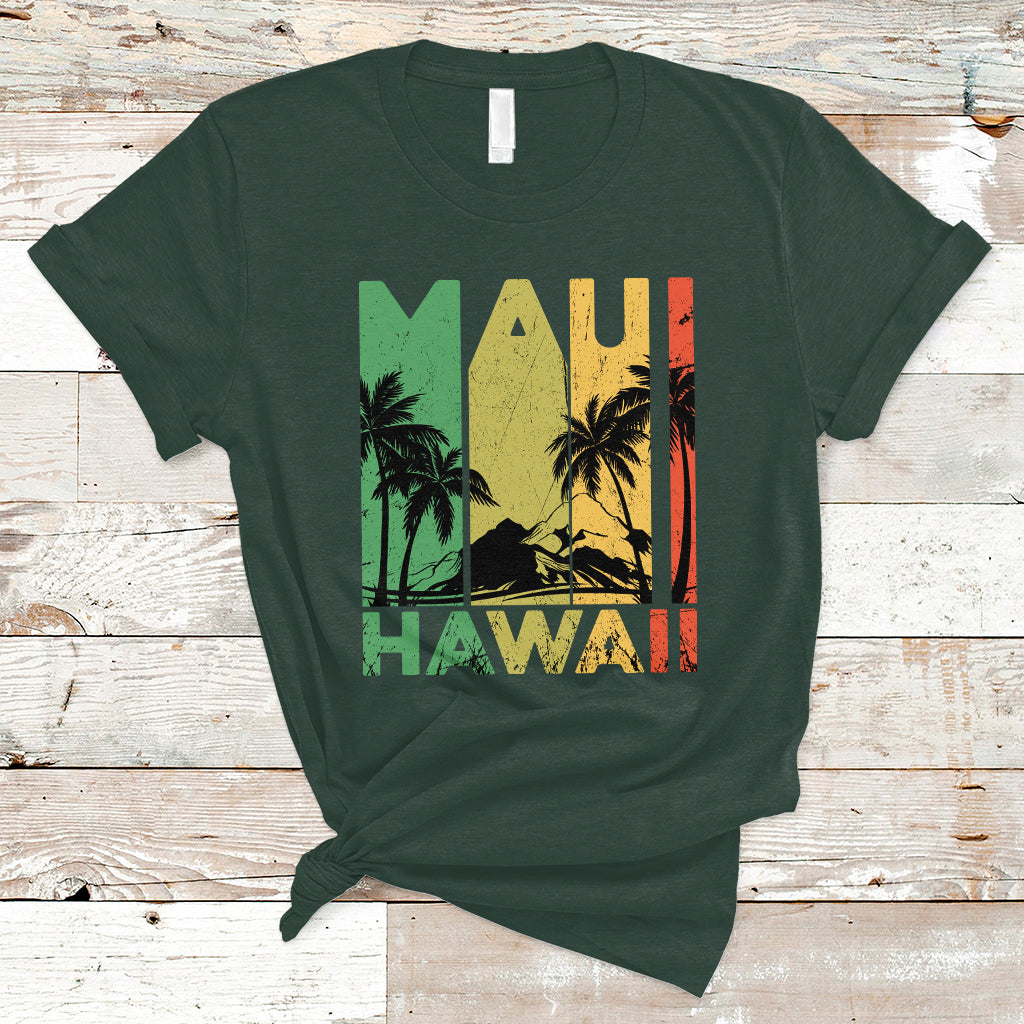 Maui Hawaii Pray For Maui Strong Hawaii Strong Retro T Shirt - Wonder Print Shop
