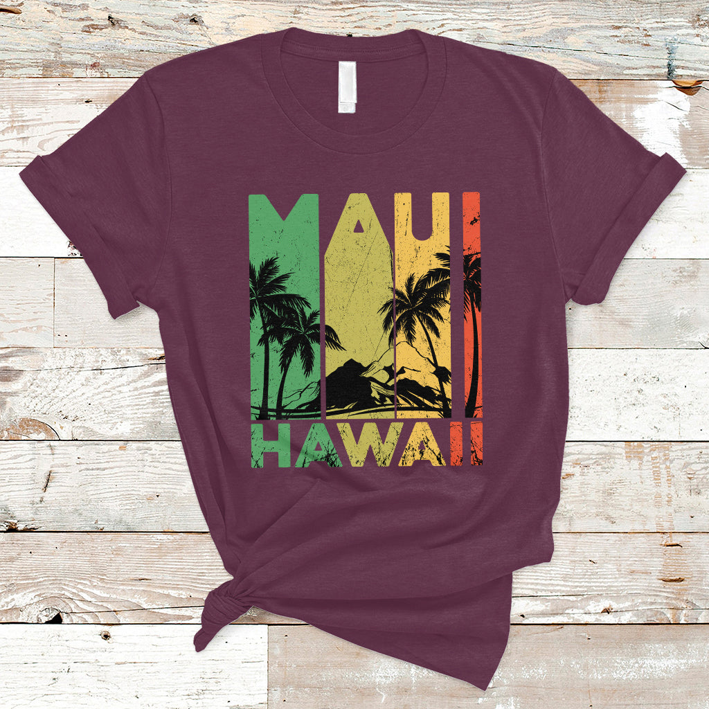 Maui Hawaii Pray For Maui Strong Hawaii Strong Retro T Shirt - Wonder Print Shop