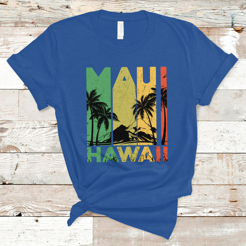 Maui Hawaii Pray For Maui Strong Hawaii Strong Retro T Shirt - Wonder Print Shop