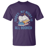 Reading T Shirt Sorry My Night Is All Booked Reader Book Lover - Wonder Print Shop