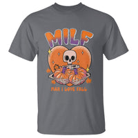 Fall Vibes T Shirt MILF Man I Love Fall Funny Spooky Skeleton Pumpkin Halloween - Wonder Print Shop