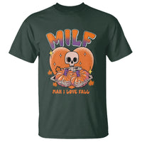 Fall Vibes T Shirt MILF Man I Love Fall Funny Spooky Skeleton Pumpkin Halloween - Wonder Print Shop