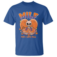 Fall Vibes T Shirt MILF Man I Love Fall Funny Spooky Skeleton Pumpkin Halloween - Wonder Print Shop