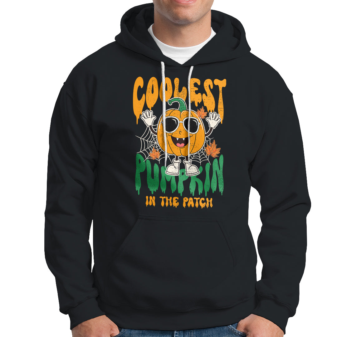 Fall Pumpkin Hoodie Coolest Pumpkin In The Patch Autumn Halloween Spooky Season - Wonder Print Shop