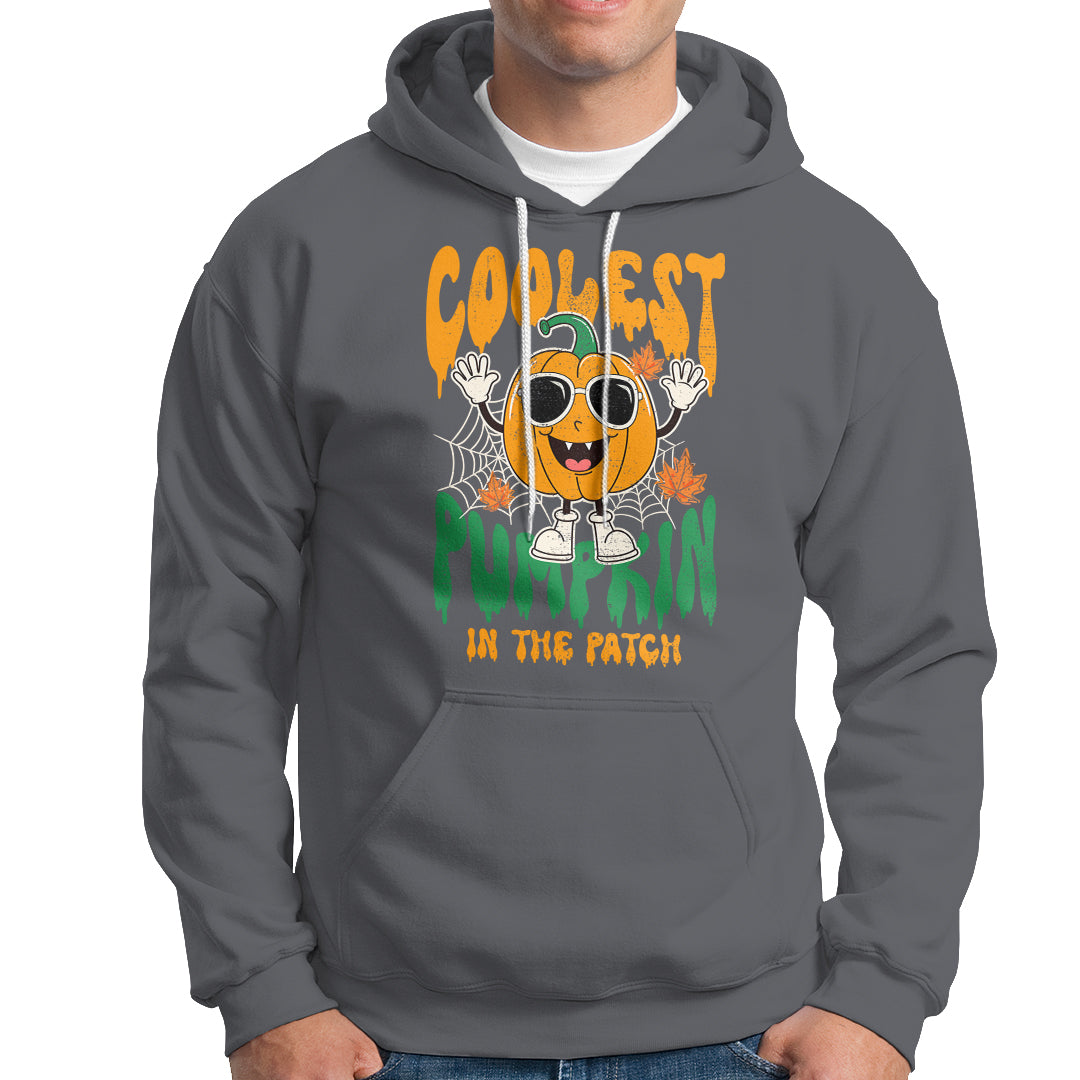 Fall Pumpkin Hoodie Coolest Pumpkin In The Patch Autumn Halloween Spooky Season - Wonder Print Shop