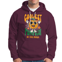 Fall Pumpkin Hoodie Coolest Pumpkin In The Patch Autumn Halloween Spooky Season - Wonder Print Shop