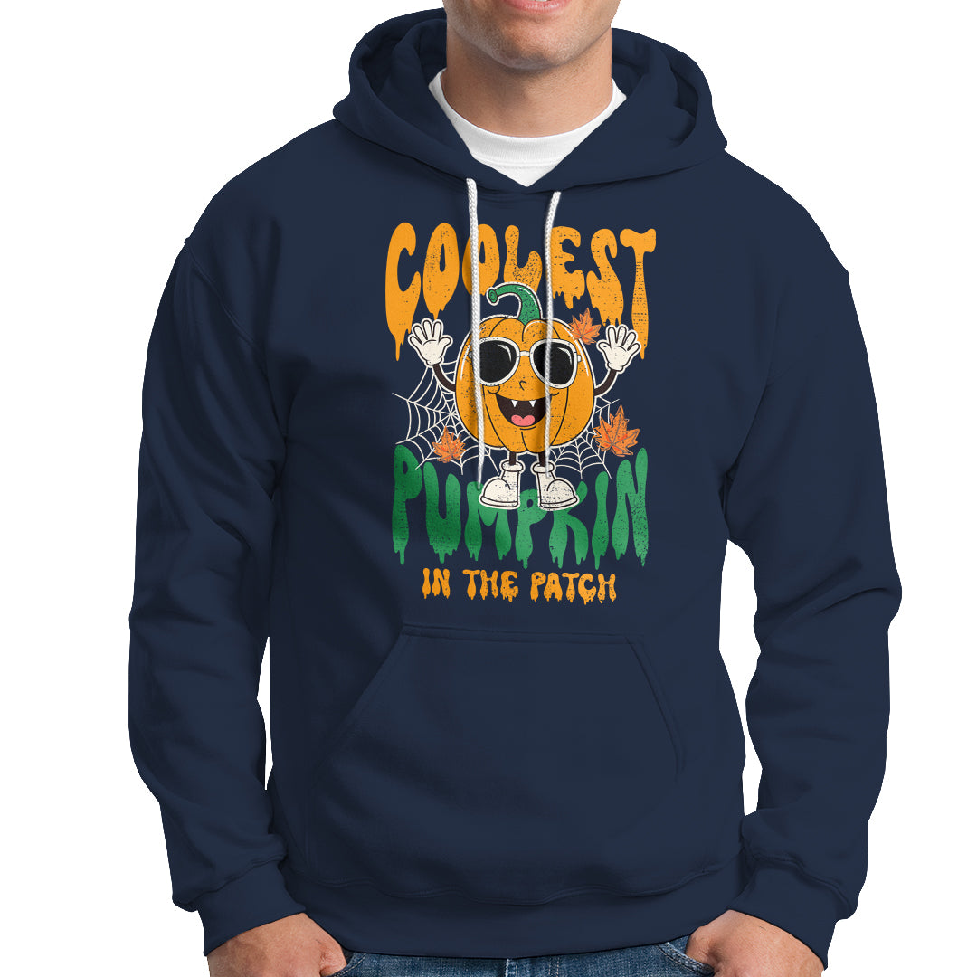 Fall Pumpkin Hoodie Coolest Pumpkin In The Patch Autumn Halloween Spooky Season - Wonder Print Shop