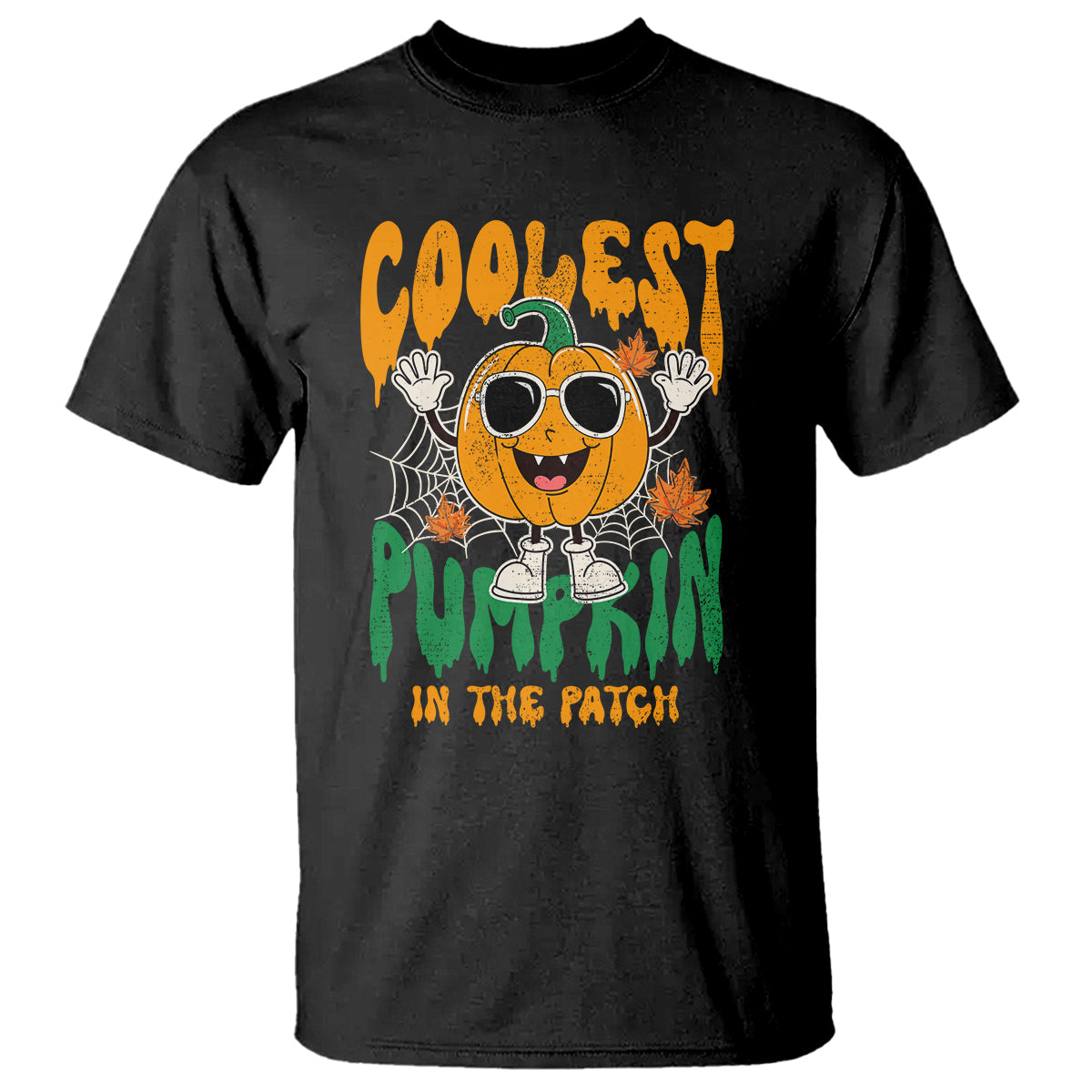 Fall Pumpkin T Shirt Coolest Pumpkin In The Patch Autumn Halloween Spooky Season - Wonder Print Shop