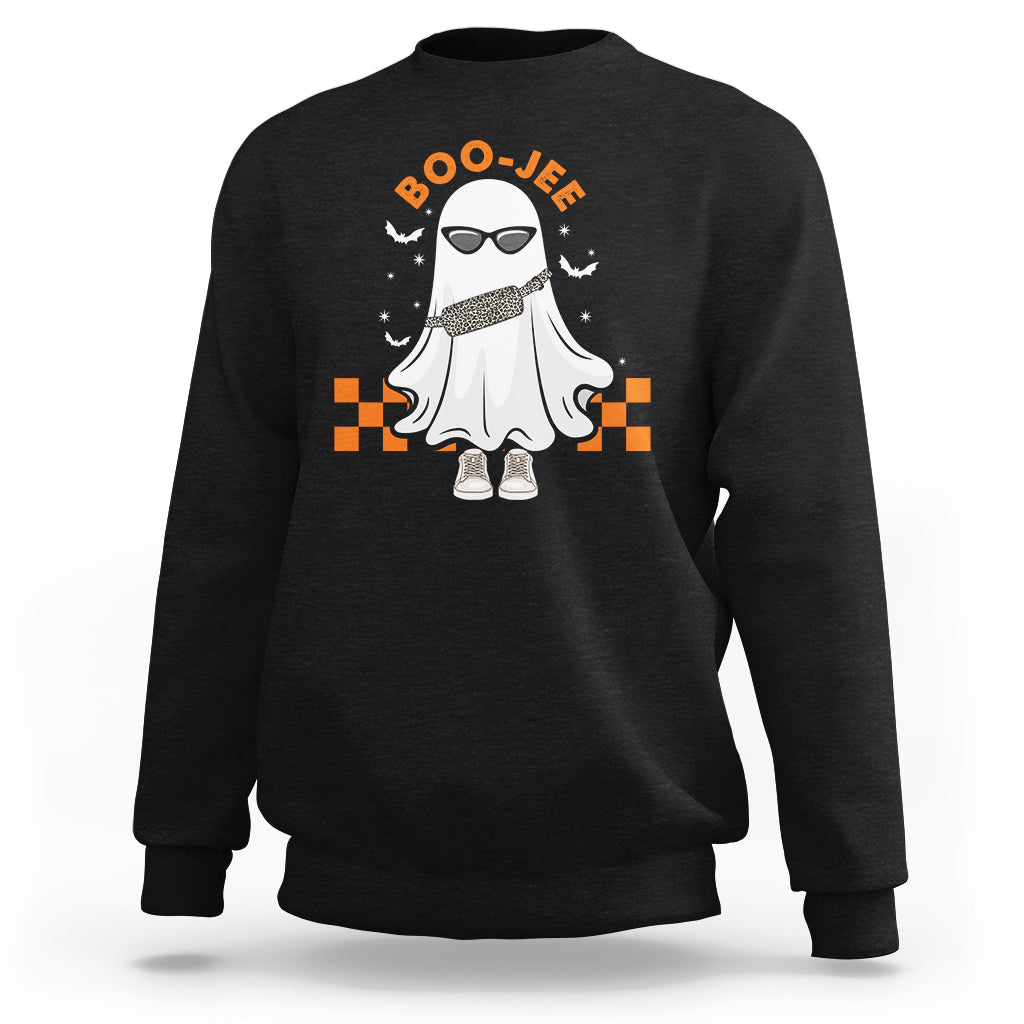 Halloween Boo Sheet Sweatshirt Cute Spooky Ghost Halloween Costume Boujee Boo-Jee - Wonder Print Shop