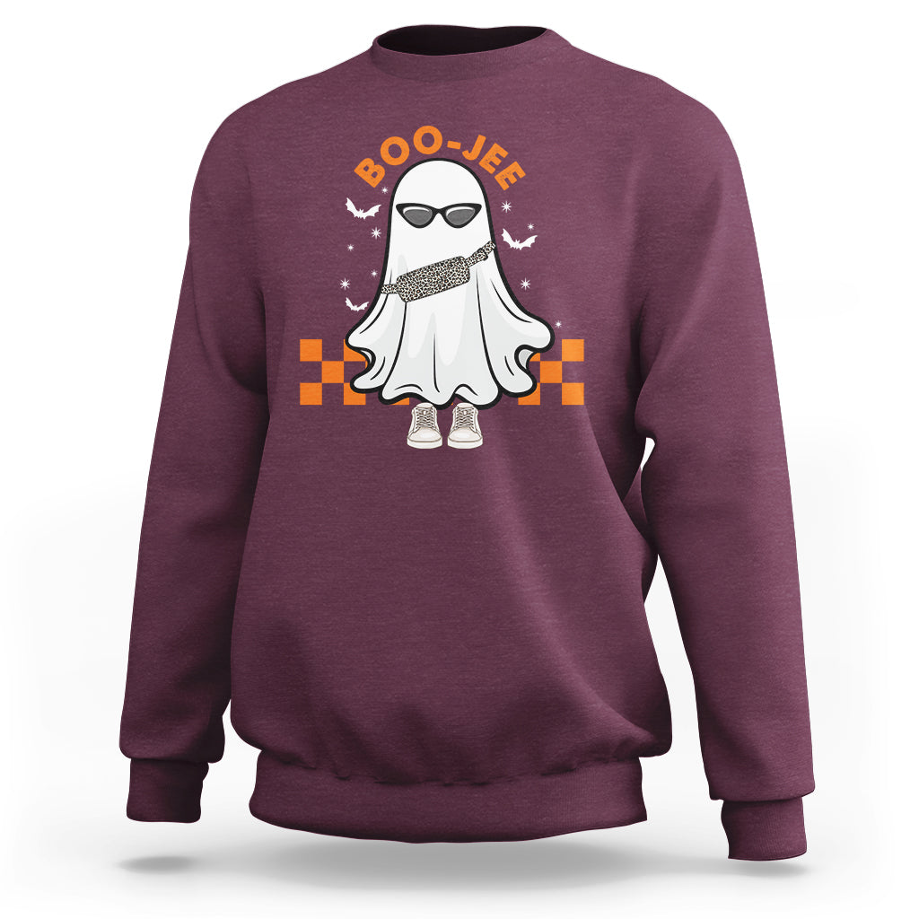 Halloween Boo Sheet Sweatshirt Cute Spooky Ghost Halloween Costume Boujee Boo-Jee - Wonder Print Shop
