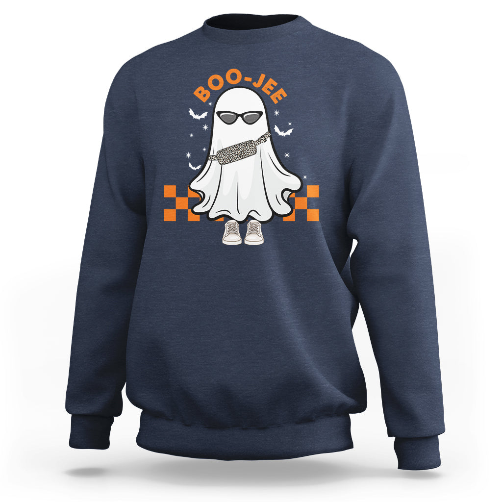 Halloween Boo Sheet Sweatshirt Cute Spooky Ghost Halloween Costume Boujee Boo-Jee - Wonder Print Shop