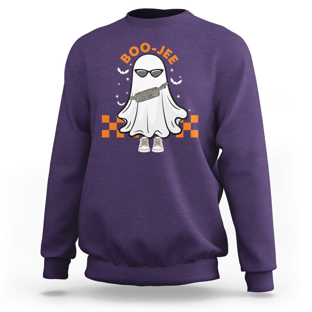 Halloween Boo Sheet Sweatshirt Cute Spooky Ghost Halloween Costume Boujee Boo-Jee - Wonder Print Shop