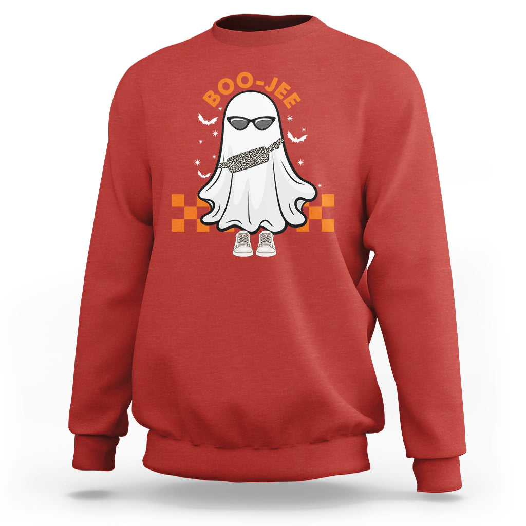 Halloween Boo Sheet Sweatshirt Cute Spooky Ghost Halloween Costume Boujee Boo-Jee - Wonder Print Shop