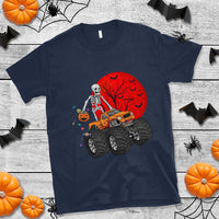 Halloween Skeleton T Shirt Skeleton Riding Monster Truck Candy Funny Scary Pumpkin - Wonder Print Shop