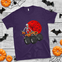 Halloween Skeleton T Shirt Skeleton Riding Monster Truck Candy Funny Scary Pumpkin - Wonder Print Shop