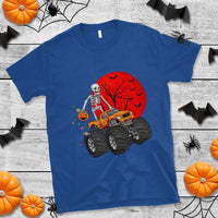 Halloween Skeleton T Shirt Skeleton Riding Monster Truck Candy Funny Scary Pumpkin - Wonder Print Shop