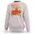 Fall Vibes Sweatshirt Autumn Leaves And Pumpkin Please Scary Pumpkin Halloween - Wonder Print Shop